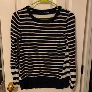 Express navy and white striped sweater